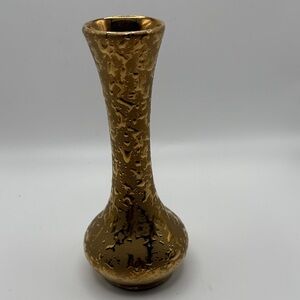 Elegant Dixon Art Studio Gold Textured Bud Vase